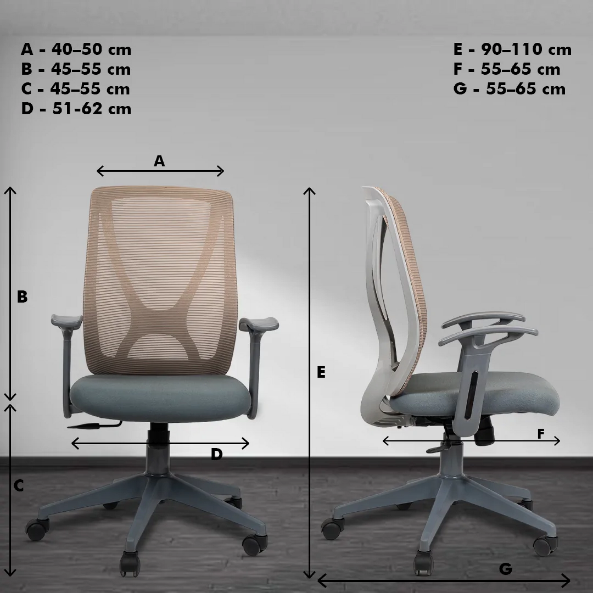 Aaramya™ X-MESH GRAY CHAIR