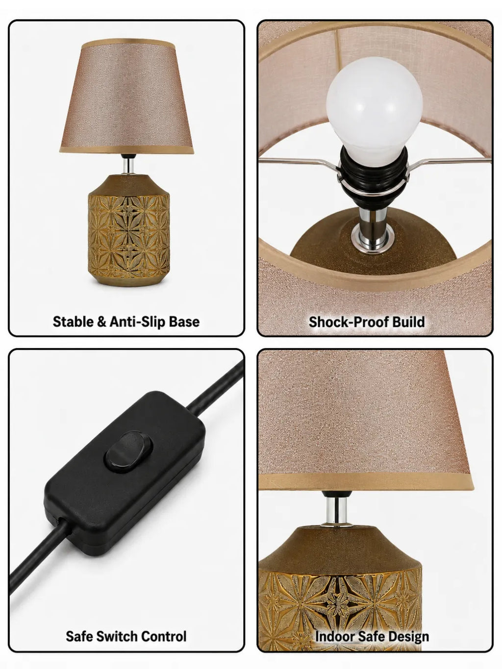Luxury Golden Table Lamp for Modern Home Decor