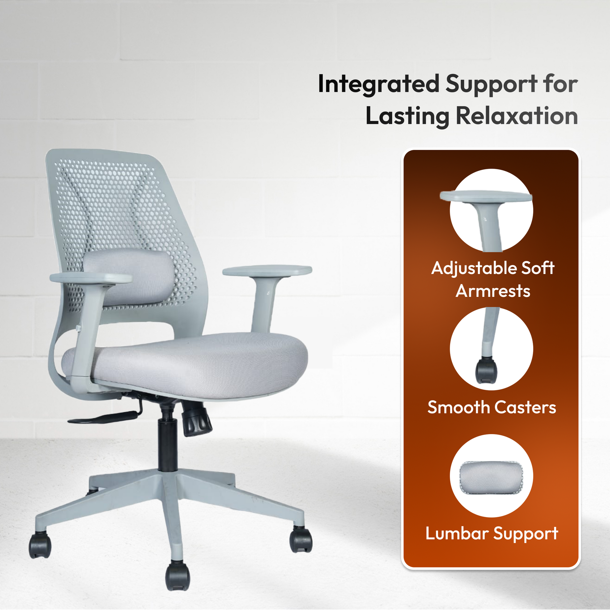 Aaramya™  Bubble Mid Back Chair