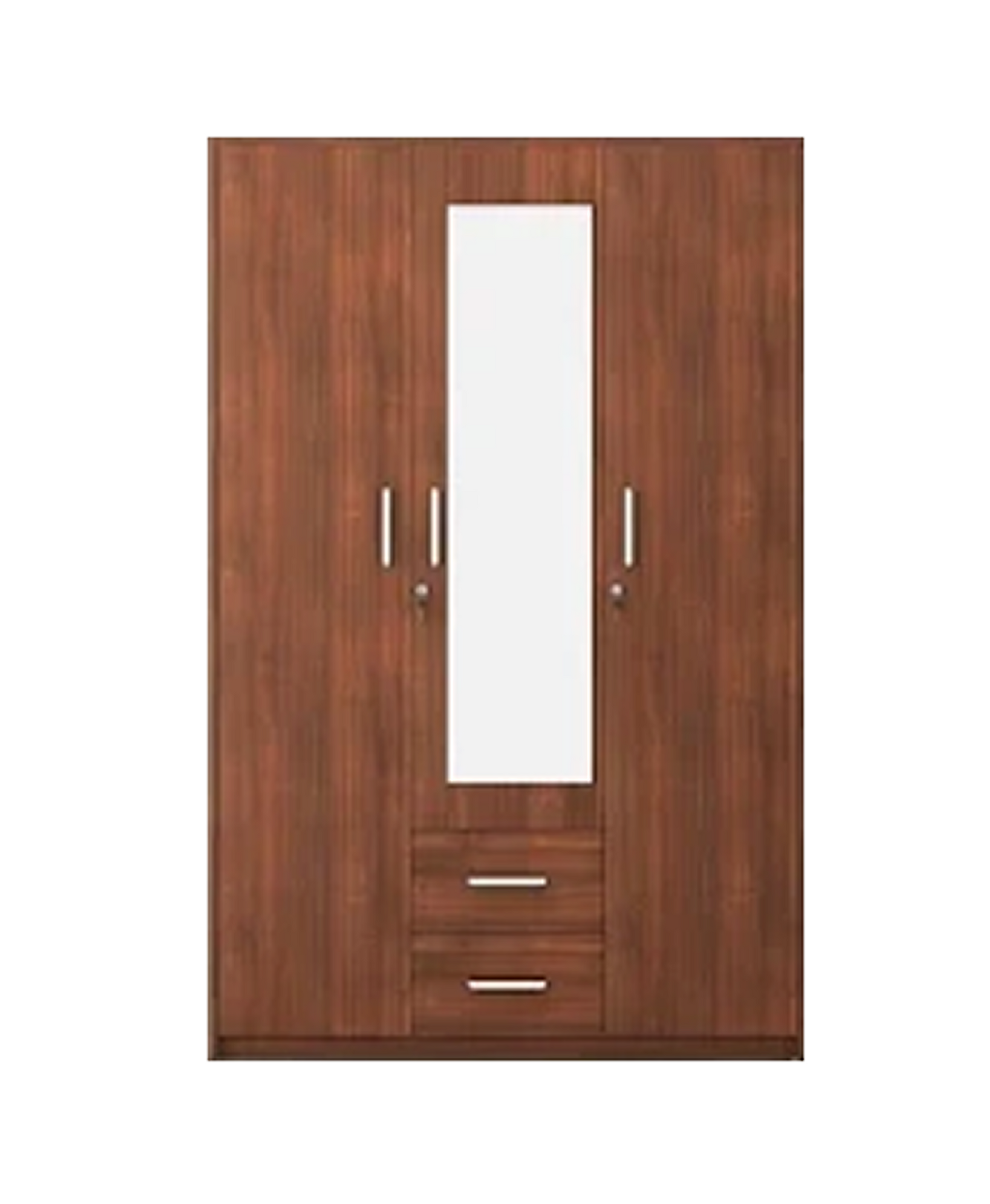 Aaramya Eleganz 3-Door Dresser Wardrobe Mirror & Drawer Combo Storage