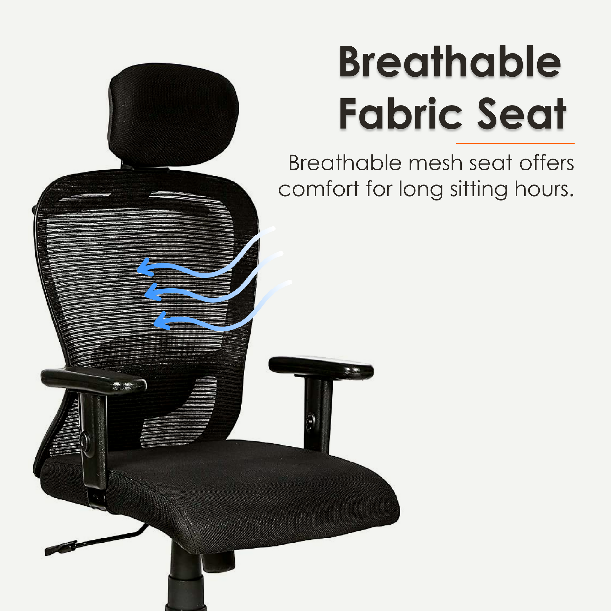 Aaramya™ ButterlyCurve Ergonomic Chair – Artful Arcs. Airy Comfort.