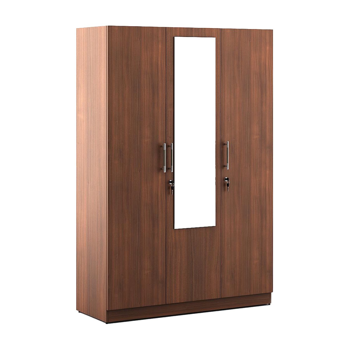 Aaramya Eleganz 3-Door Dresser Wardrobe Mirror & Drawer Combo Storage