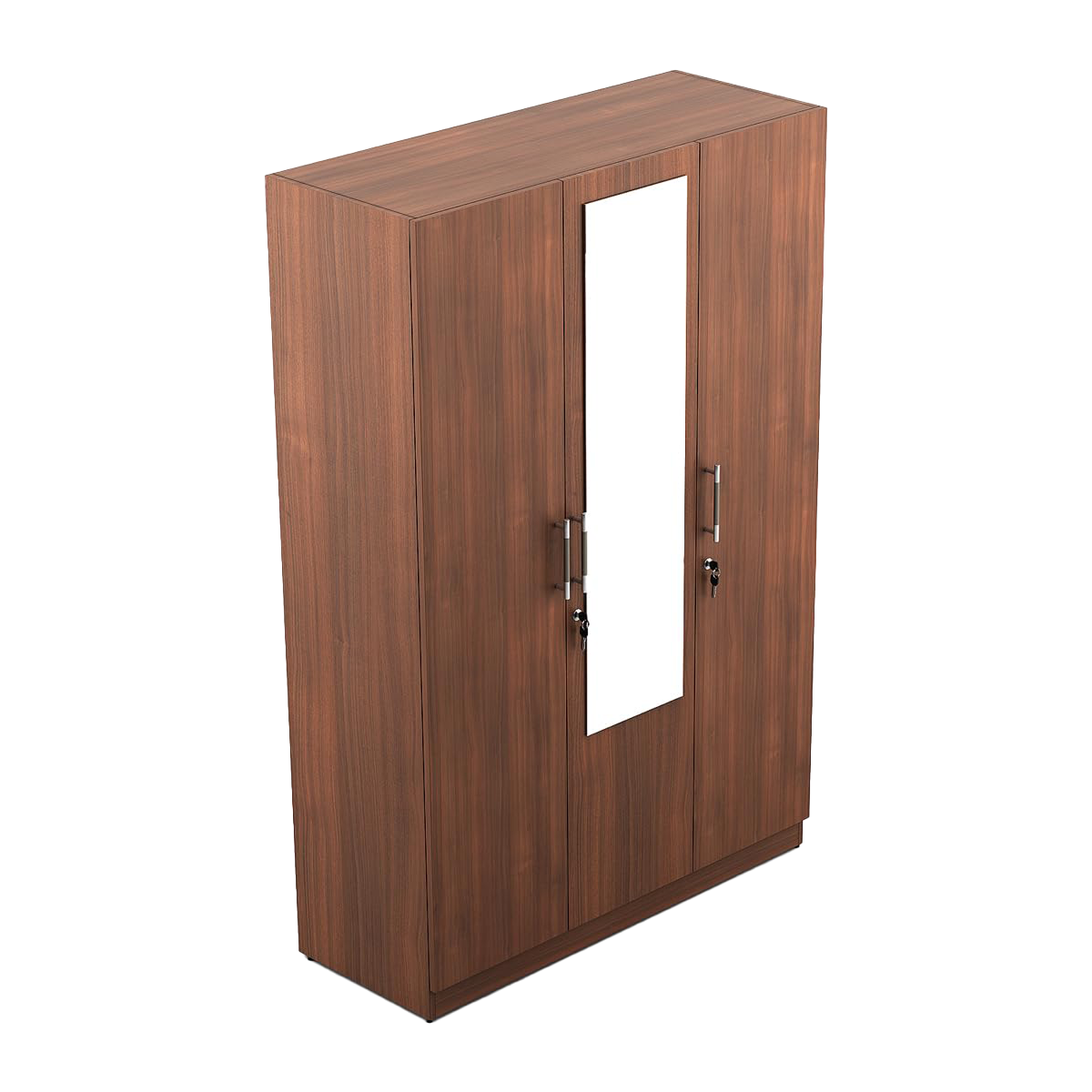 Aaramya Eleganz 3-Door Dresser Wardrobe Mirror & Drawer Combo Storage
