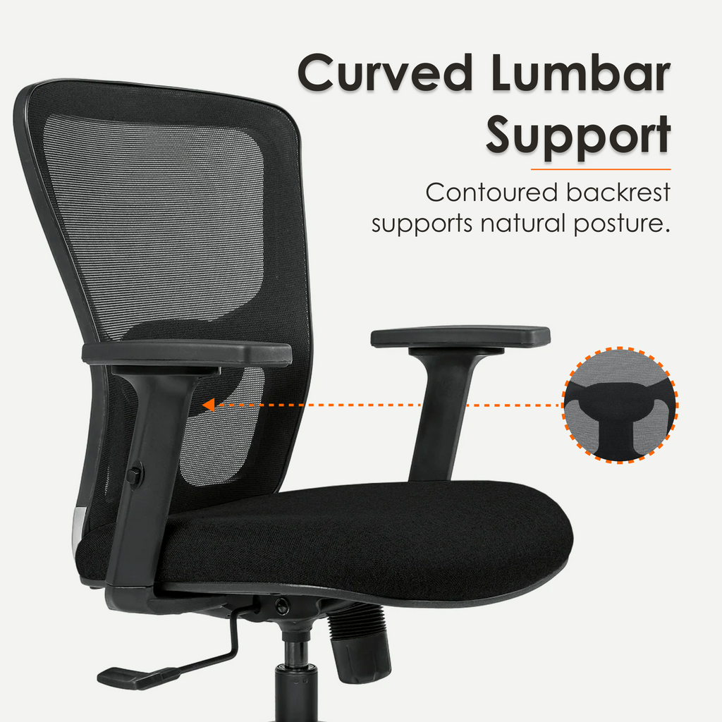 Aaramya™ JazzFlow Ergonomic Chair – Rhythmic Support in Mesh Harmony