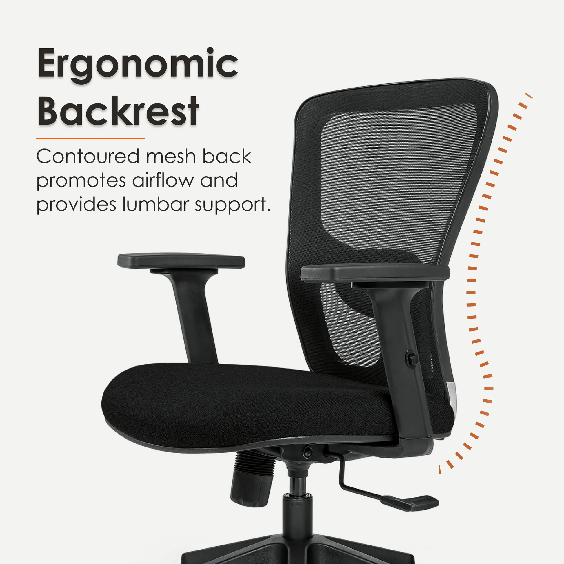 Aaramya™ JazzFlow Ergonomic Chair – Rhythmic Support in Mesh Harmony