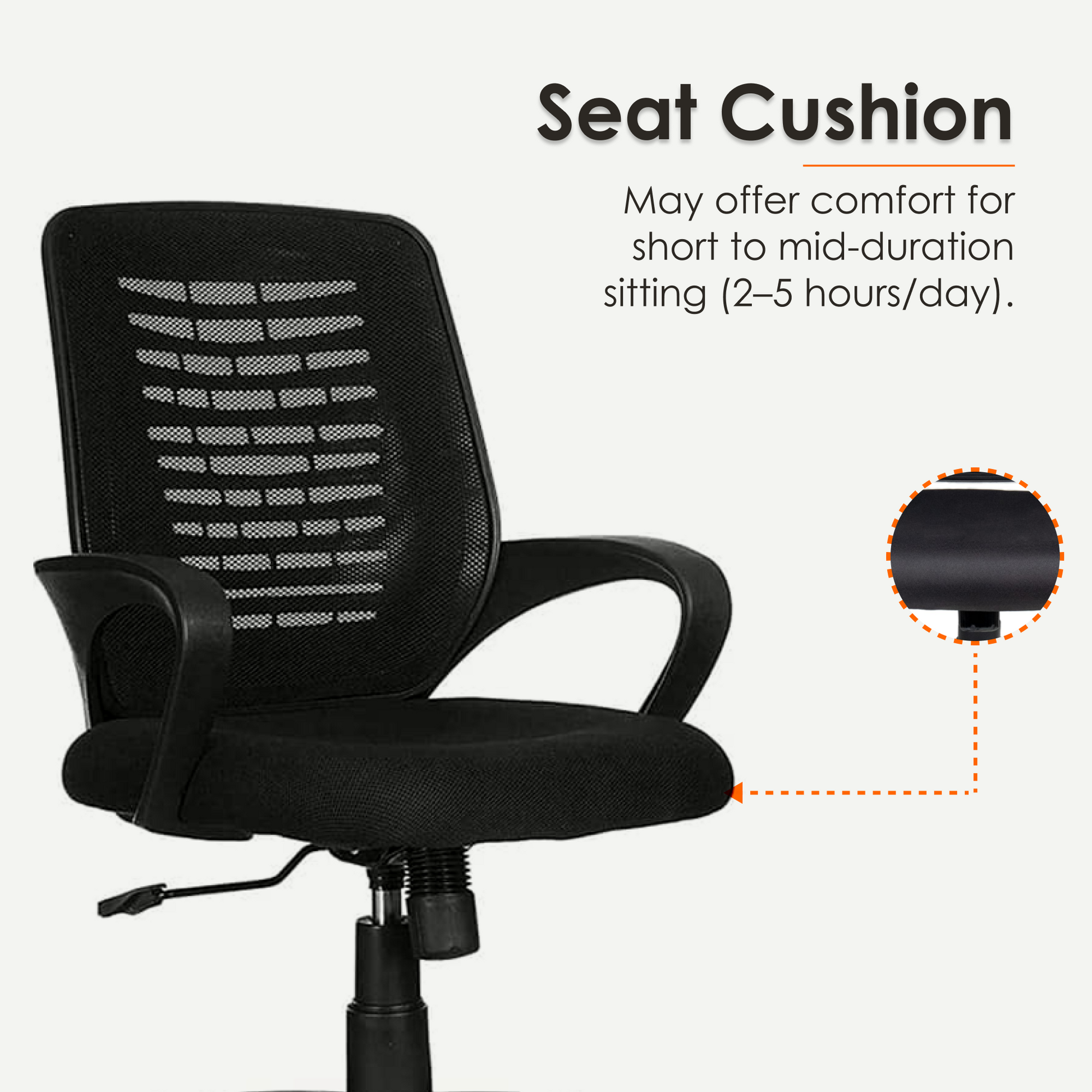 Aaramya™ 805AirTech Mesh Chair – Cool Flow Comfort, Full-Back Freedom