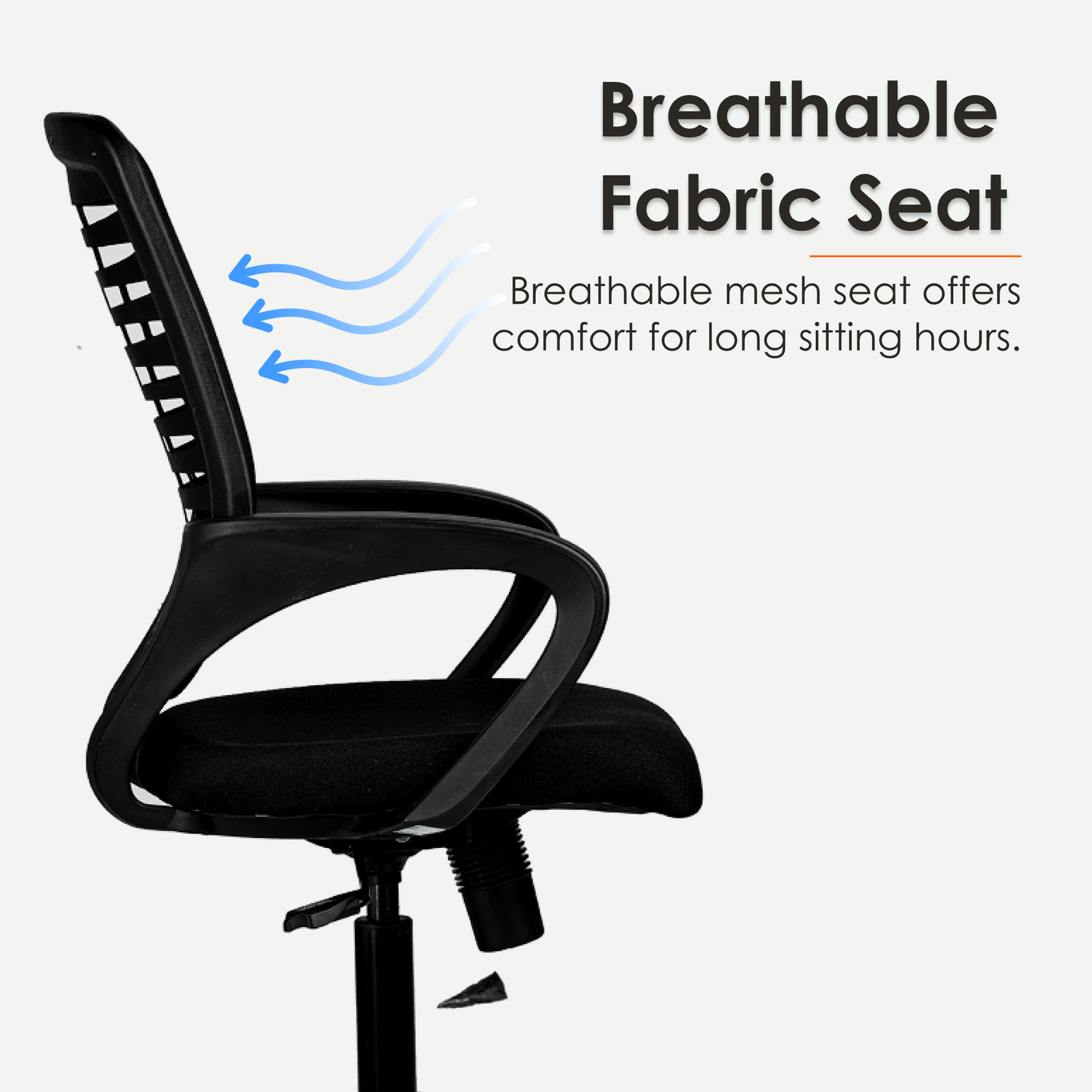Aaramya™ 805AirTech Mesh Chair – Cool Flow Comfort, Full-Back Freedom