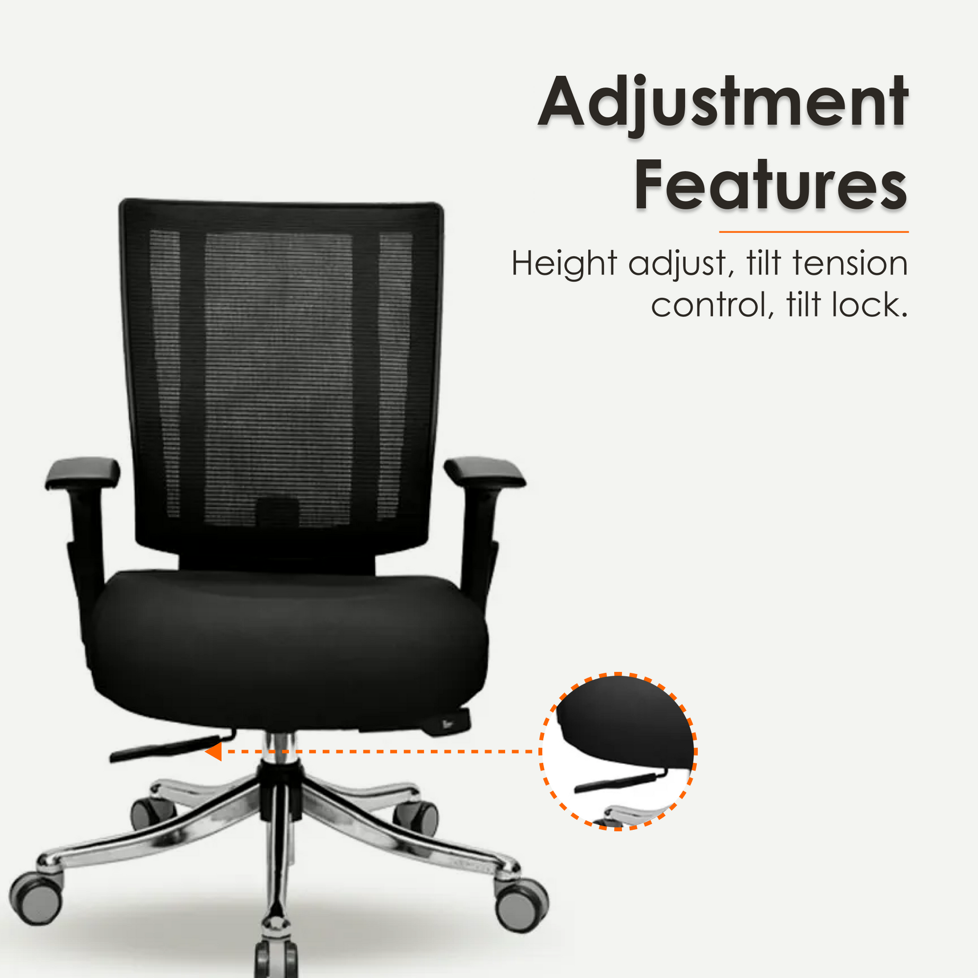 Aaramya™ ComfyNest Work Chair – Classic Lines, Cloud-Like Feel