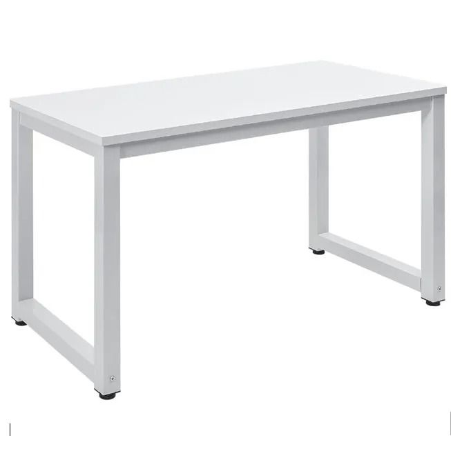 White rectangular table on a white background