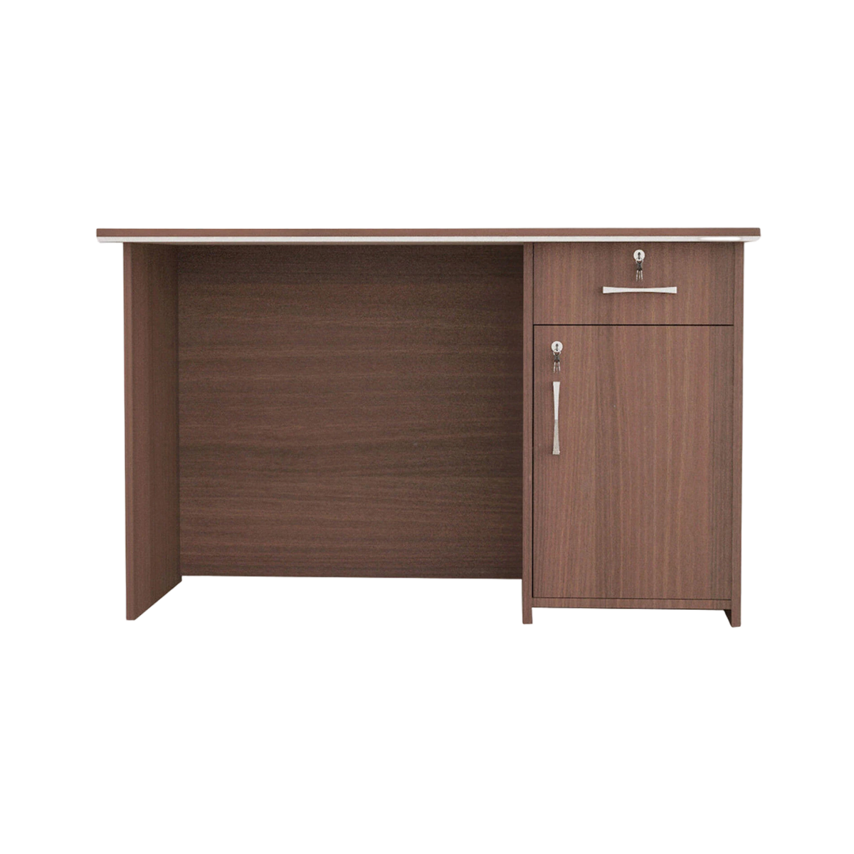 Aaramya Natural Flow Desk – Hiline Pine Woodgrain Texture