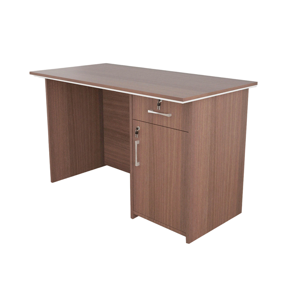 Aaramya Natural Flow Desk – Hiline Pine Woodgrain Texture
