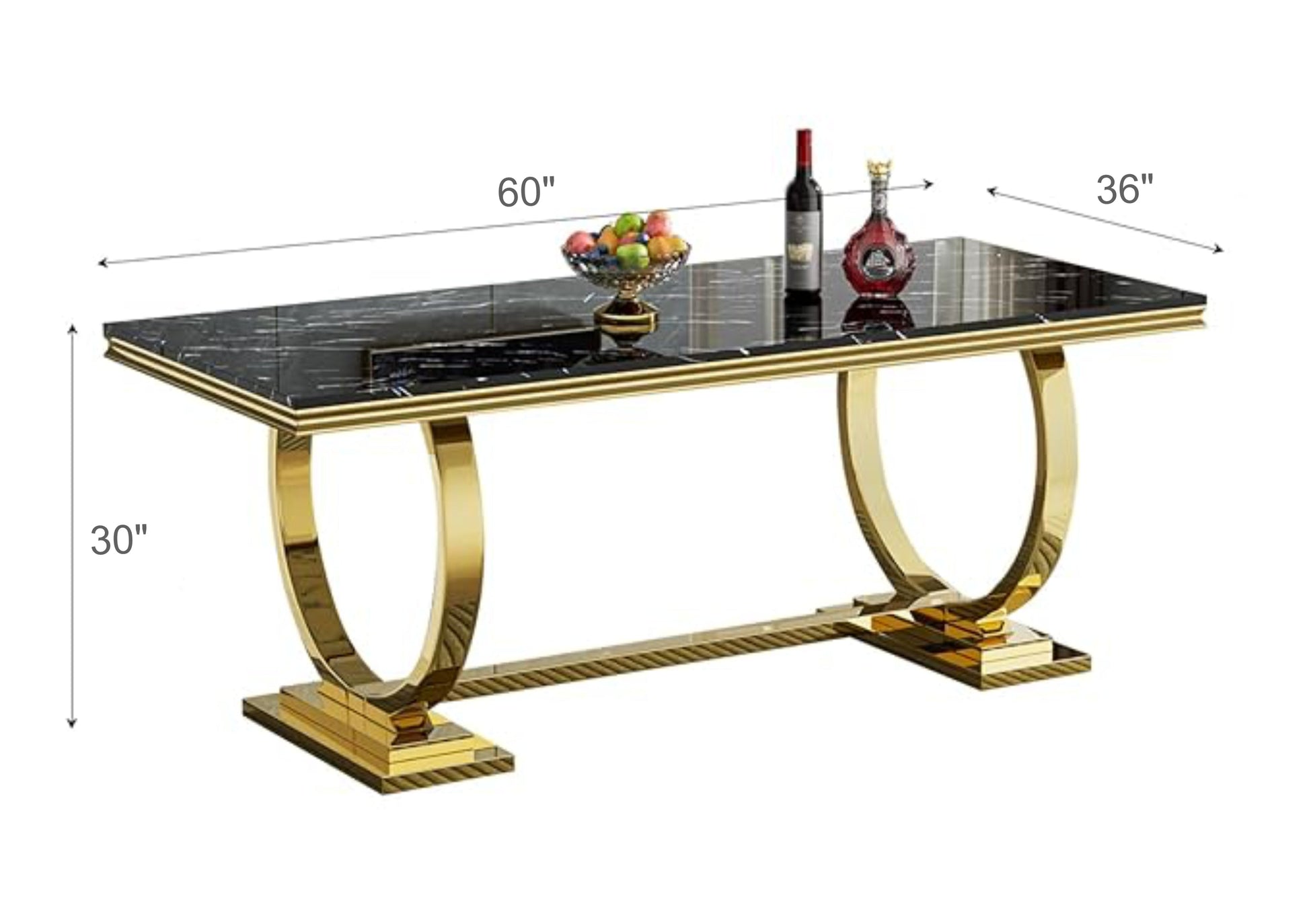 StainlessSteelDiningTablewithmarbletop6