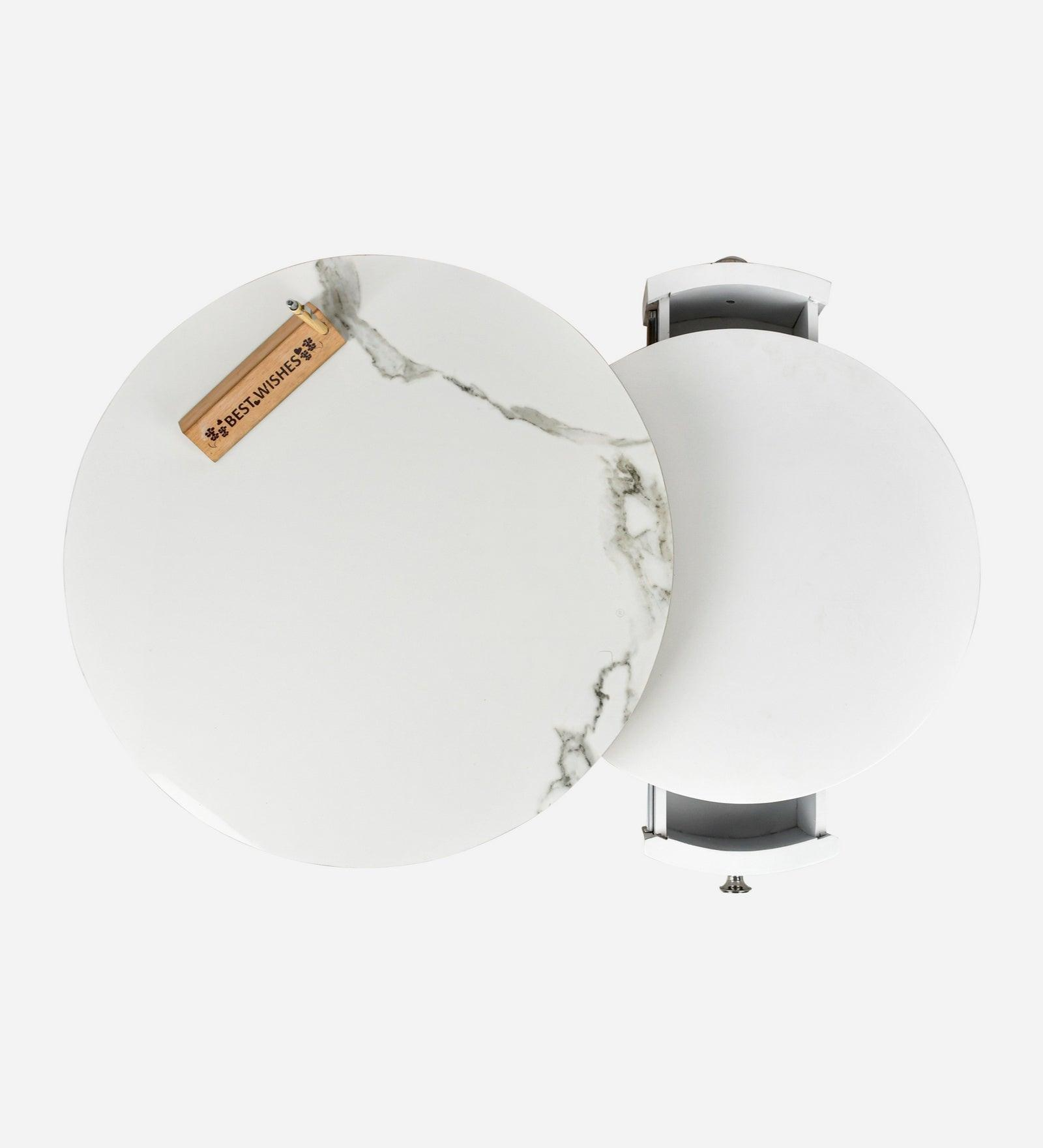 Artus marble and wooden Nesting tables with storage
