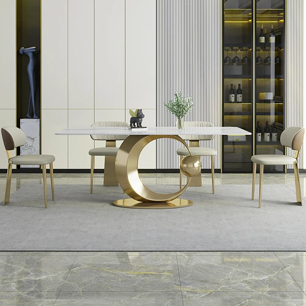htmetaldiningtablewithmarbletop1