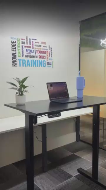 Adjustable table full height video