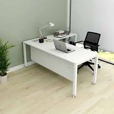 Aaramya Frosta White Office Table